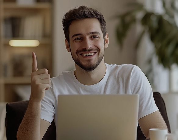 Cliente feliz con su crédito hipotecario